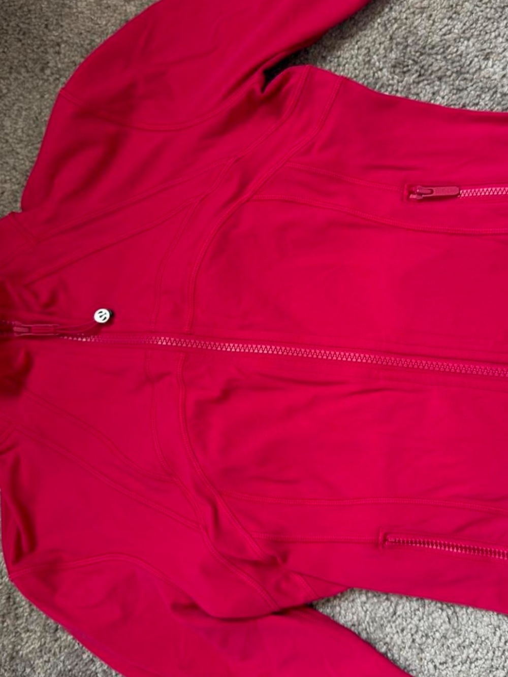 lululemon Pink DRAGONFRUIT High-Waist Leggings & Zip Jacket Set WITH BRA - Picture 3 of 8